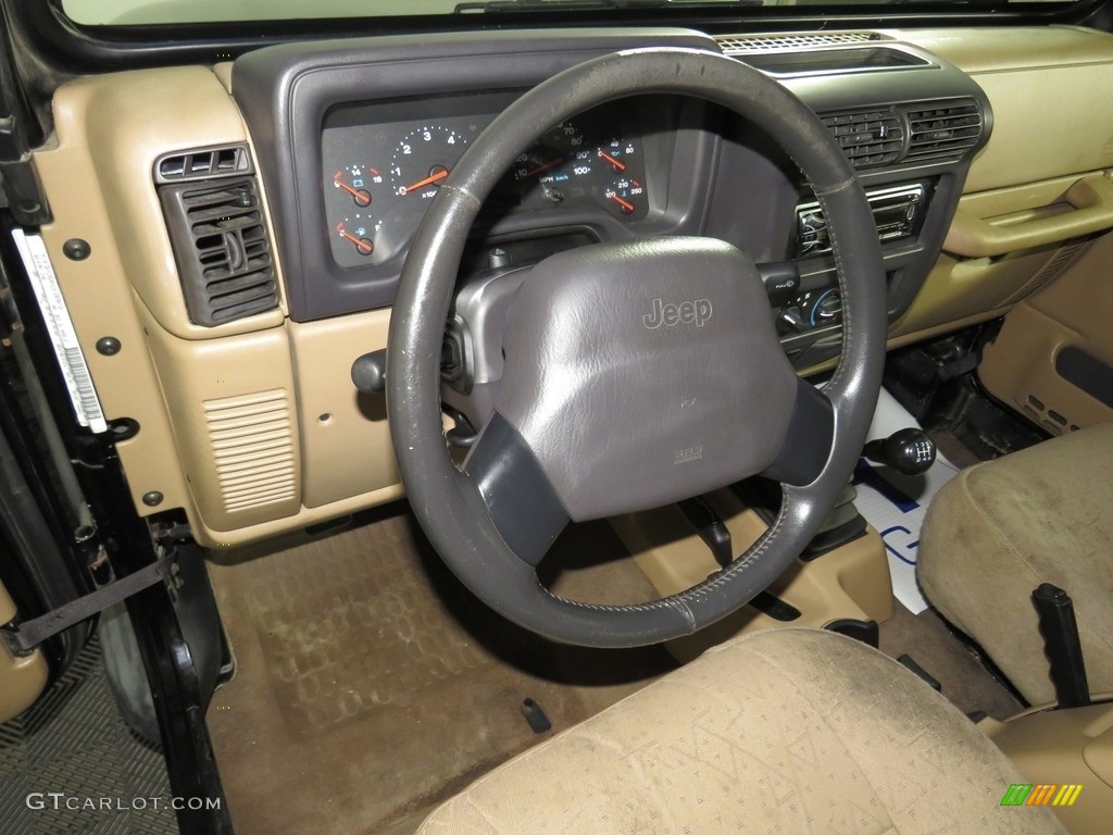 2002 Wrangler Sport 4x4 - Black / Camel Beige photo #18
