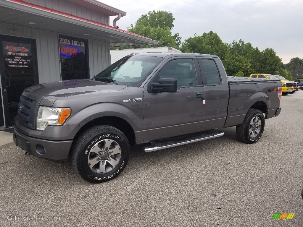 2012 F150 STX SuperCab 4x4 - Ingot Silver Metallic / Steel Gray photo #1