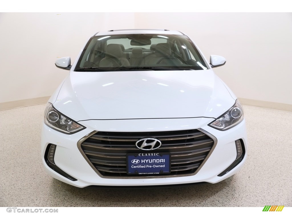 2017 Elantra Limited - White / Beige photo #2