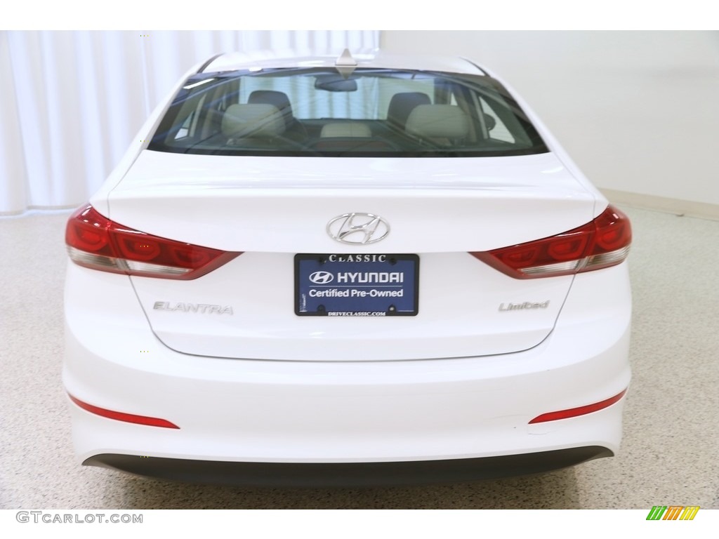 2017 Elantra Limited - White / Beige photo #19