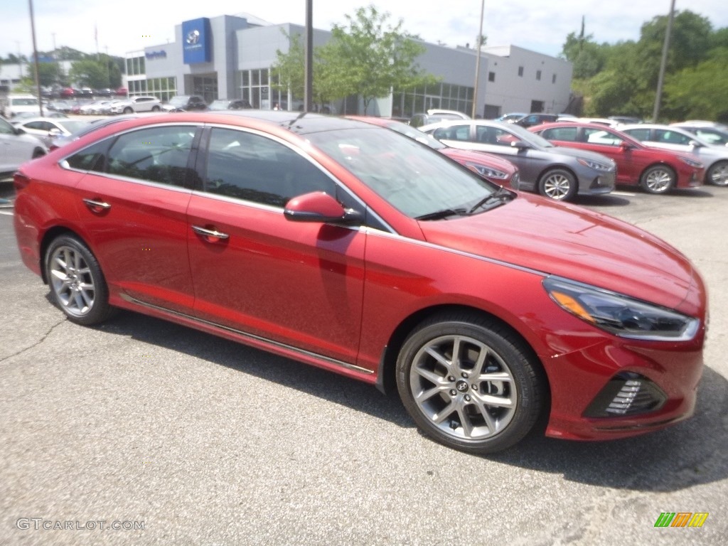 Scarlet Red 2019 Hyundai Sonata Limited Exterior Photo #134696532