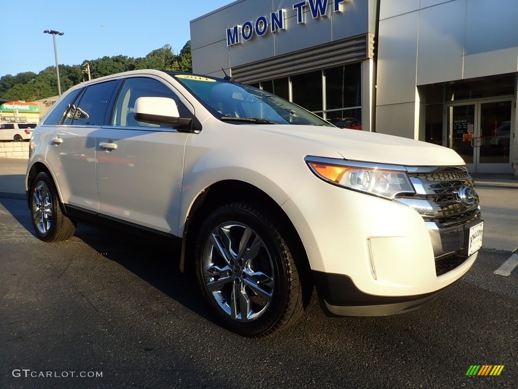 2011 Edge Limited AWD - White Platinum Tri-Coat / Medium Light Stone photo #9