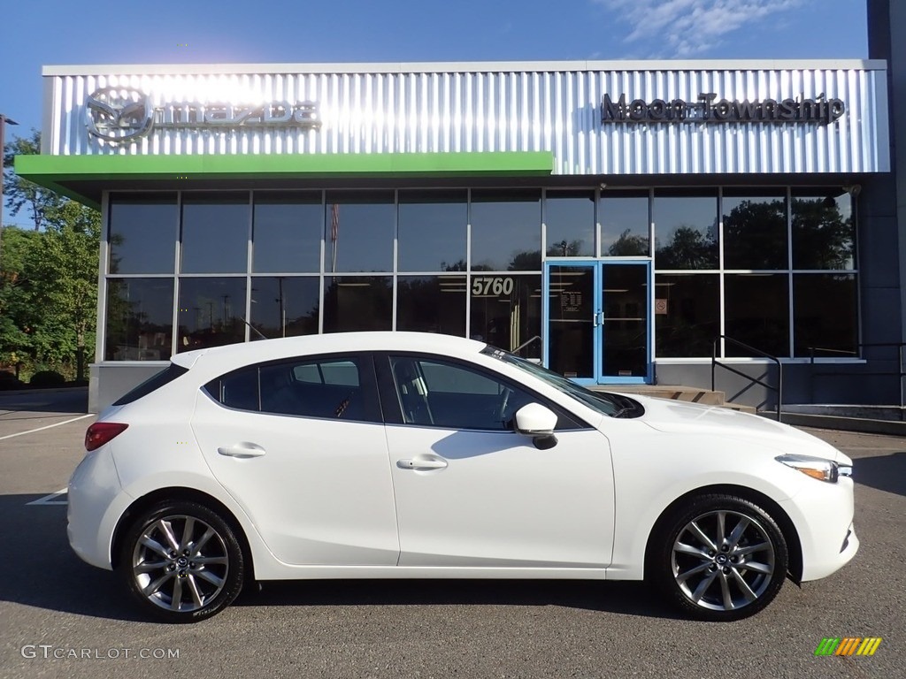 2018 MAZDA3 Touring 5 Door - Snowflake White Pearl Mica / Black photo #1