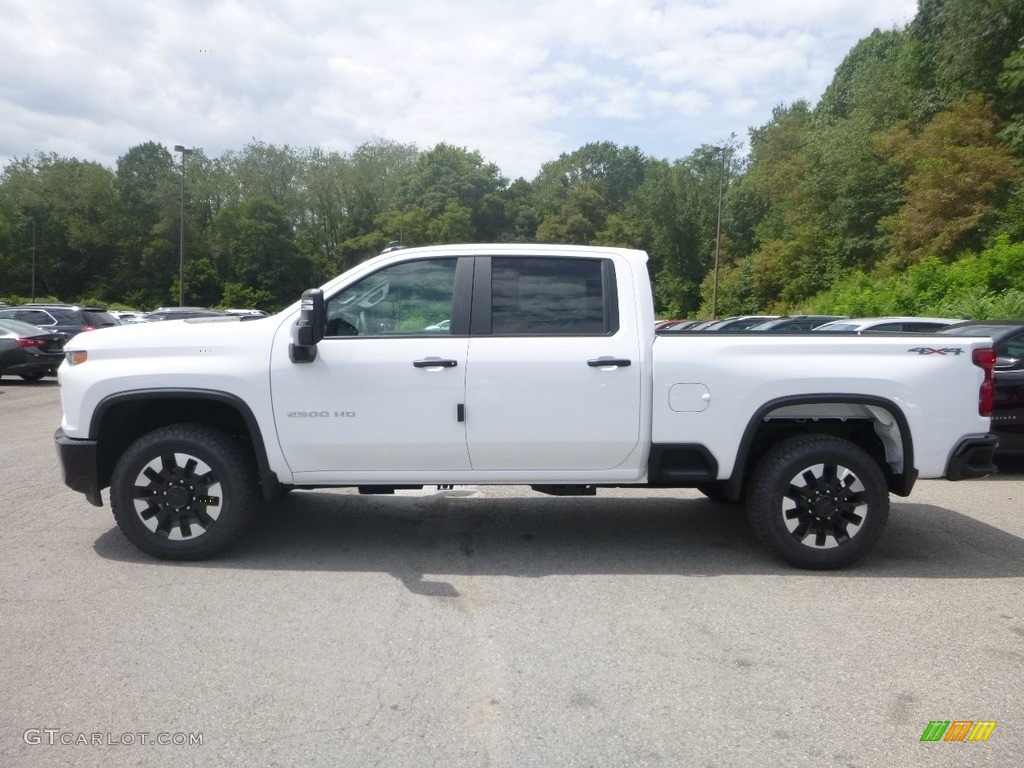 Summit White 2020 Chevrolet Silverado 2500HD Custom Crew Cab 4x4 Exterior Photo #134701842
