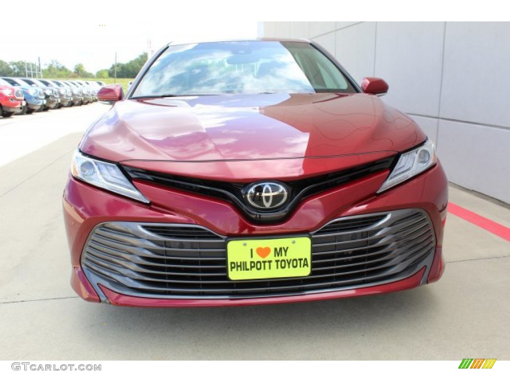 2018 Camry XLE - Ruby Flare Pearl / Black photo #3