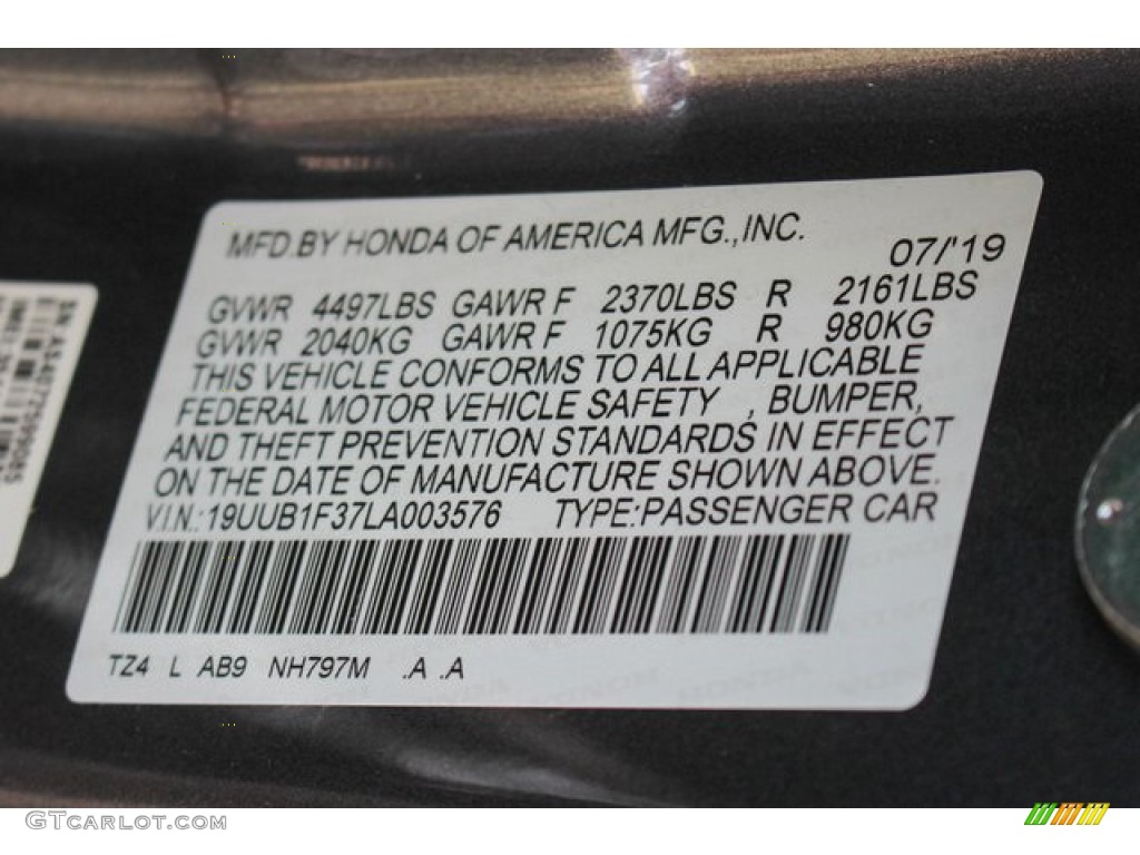 2020 TLX Sedan - Modern Steel Metallic / Ebony photo #40