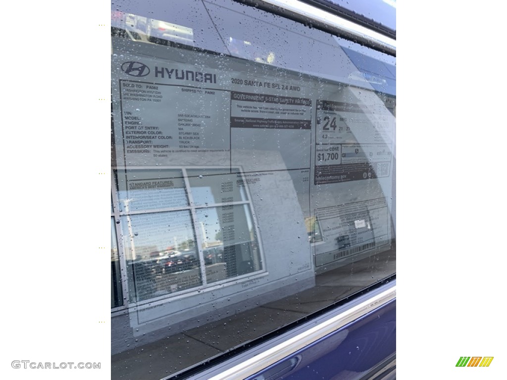 2020 Hyundai Santa Fe SEL AWD Window Sticker Photos