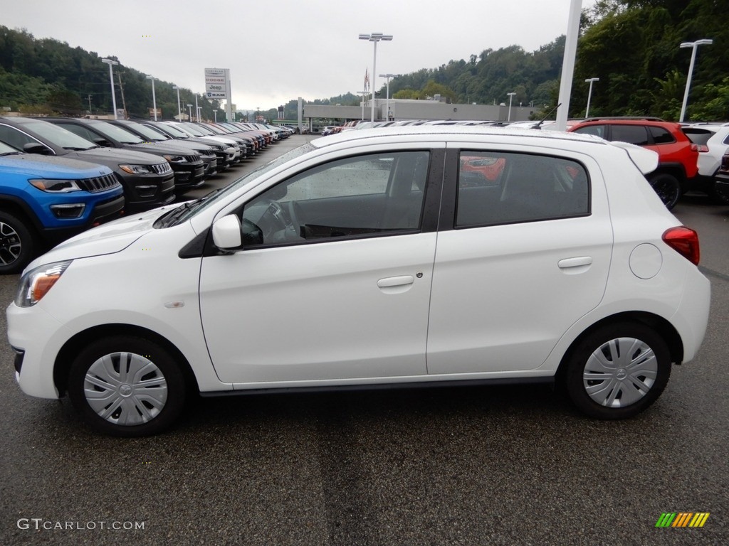 Pearl White 2018 Mitsubishi Mirage ES Exterior Photo #134710373