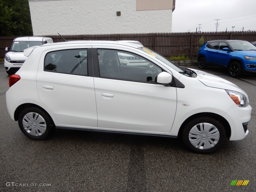 Pearl White 2018 Mitsubishi Mirage ES Exterior Photo #134710478