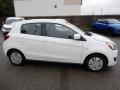 Pearl White 2018 Mitsubishi Mirage ES Exterior