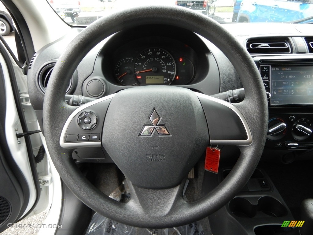 2018 Mitsubishi Mirage ES Dark Gray Steering Wheel Photo #134710655