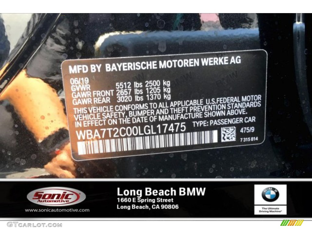2020 7 Series 740i Sedan - Black Sapphire Metallic / Mocha photo #11