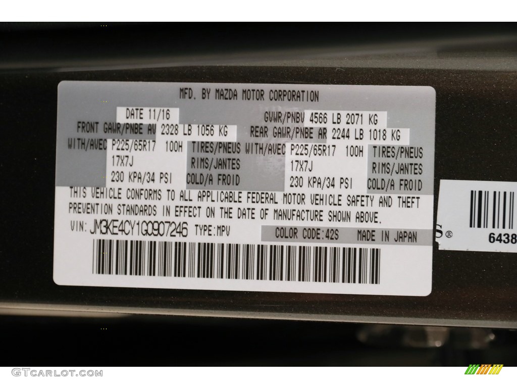 2016 CX-5 Touring AWD - Titanium Flash Mica / Black photo #19