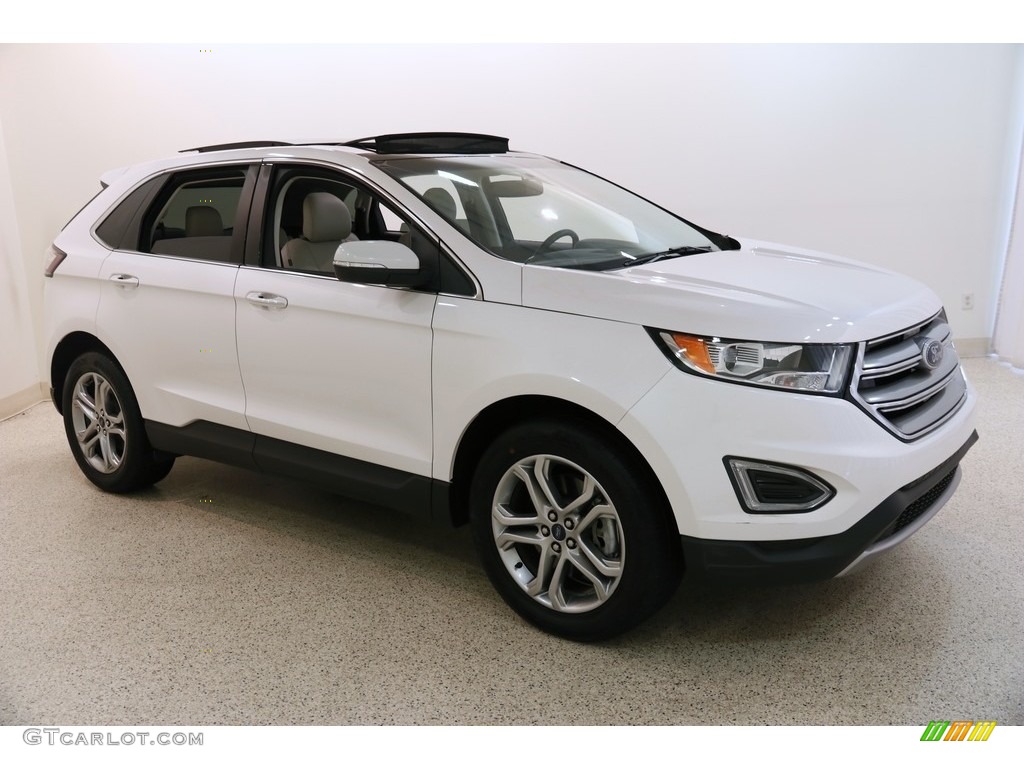 2017 Edge Titanium AWD - White Platinum Metallic / Ceramic photo #1