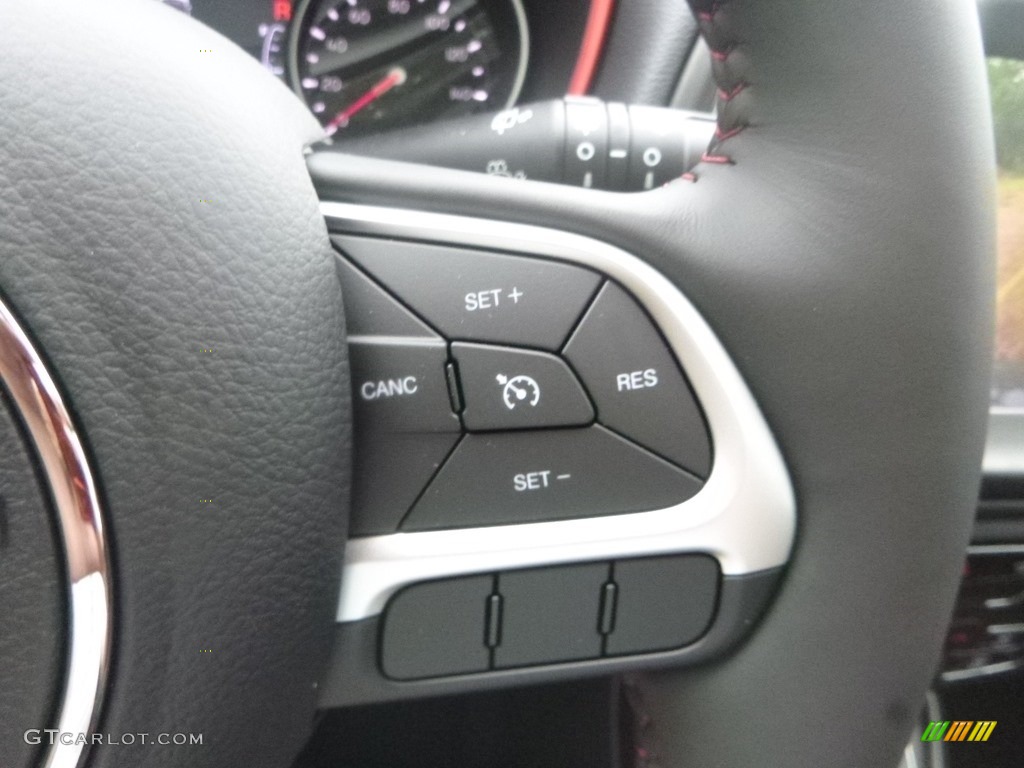 2019 Jeep Compass Trailhawk 4x4 Black/Ruby Steering Wheel Photo #134722454