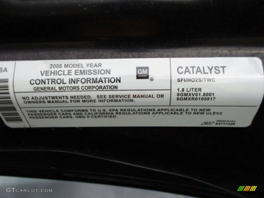 2008 Astra XR Coupe - Black Sapphire / Charcoal photo #71