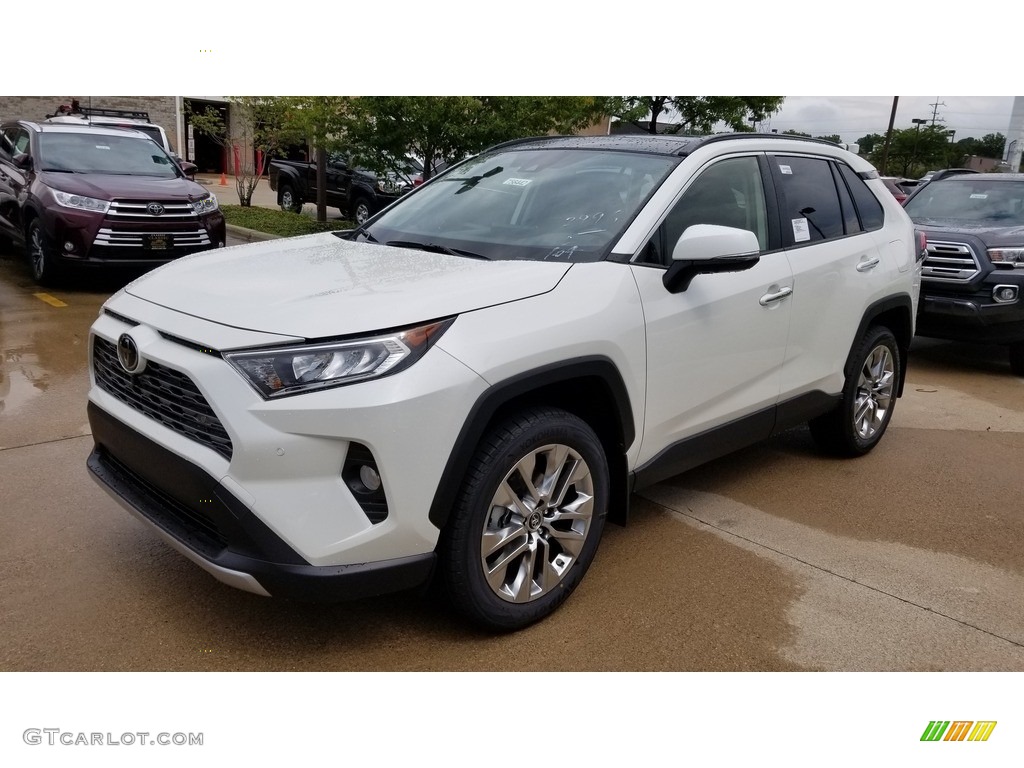 2019 RAV4 Limited - Blizzard White Pearl / Black photo #1