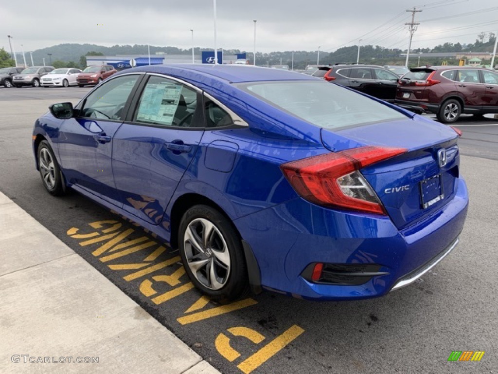 2019 Civic LX Sedan - Agean Blue Metallic / Black photo #5
