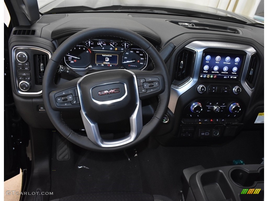 2019 GMC Sierra 1500 SLE Crew Cab 4WD Jet Black Dashboard Photo #134727144