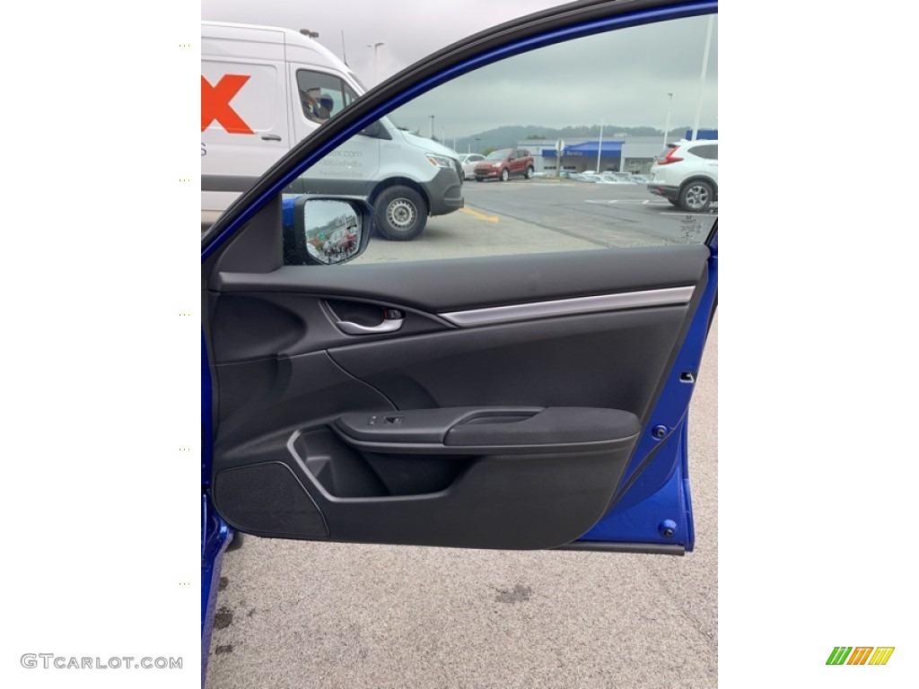 2019 Civic LX Sedan - Agean Blue Metallic / Black photo #25