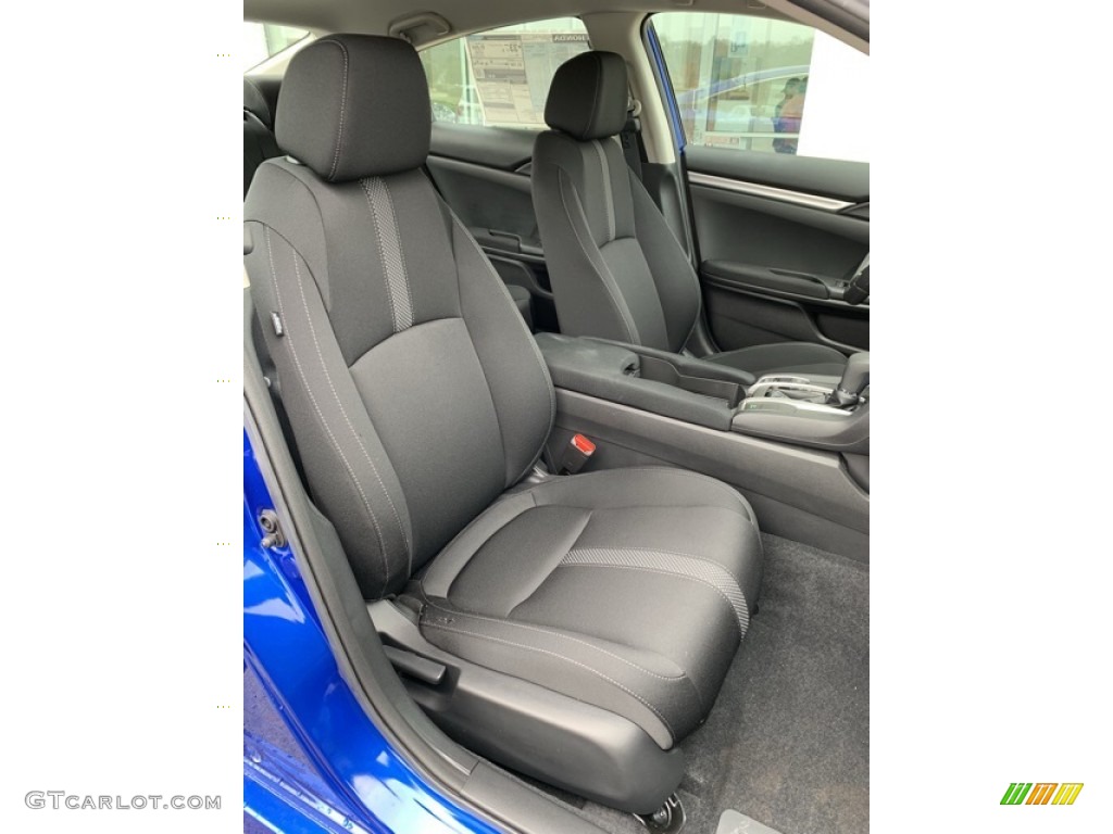 2019 Civic LX Sedan - Agean Blue Metallic / Black photo #26