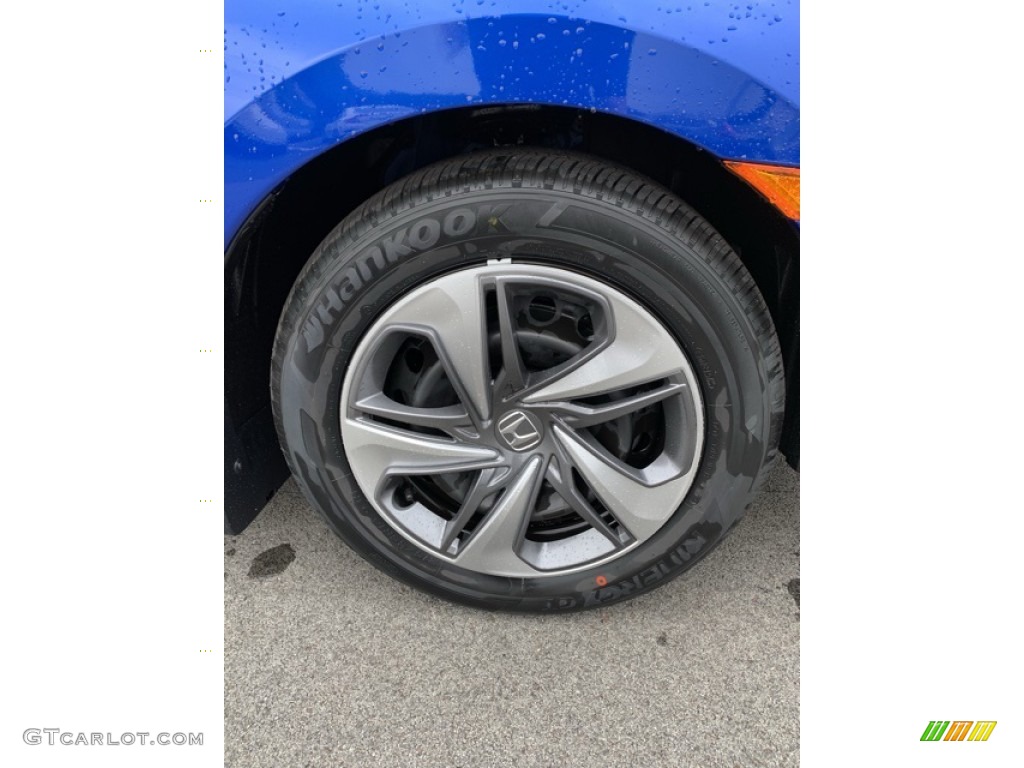 2019 Civic LX Sedan - Agean Blue Metallic / Black photo #28