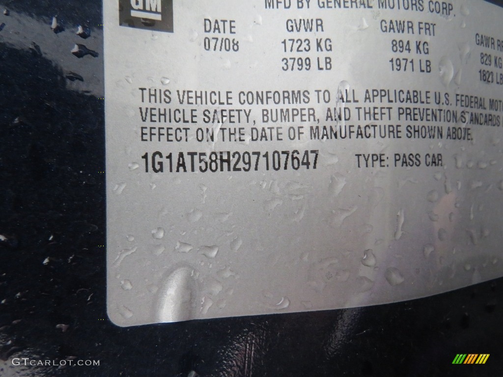 2009 Cobalt LT Sedan - Imperial Blue Metallic / Ebony photo #34