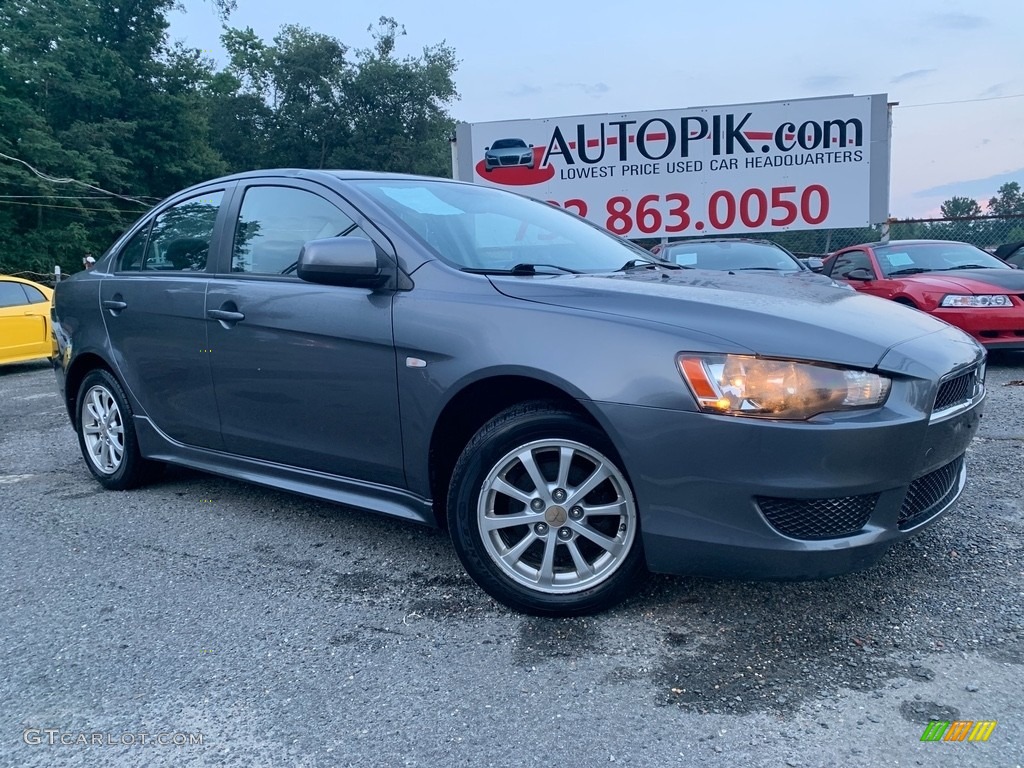 2010 Lancer ES - Apex Silver Metallic / Black photo #1