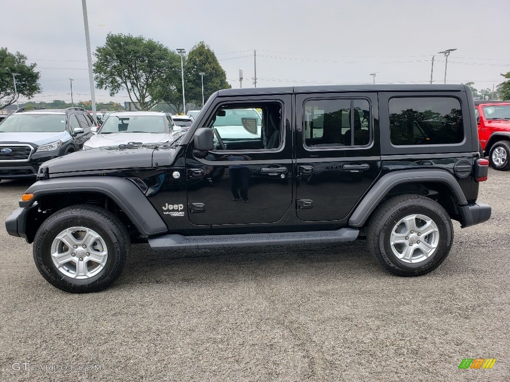 Black 2020 Jeep Wrangler Unlimited Sport 4x4 Exterior Photo #134738040