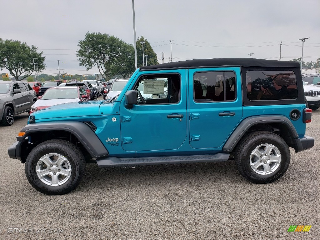 Bikini Pearl 2020 Jeep Wrangler Unlimited Sport 4x4 Exterior Photo #134738250
