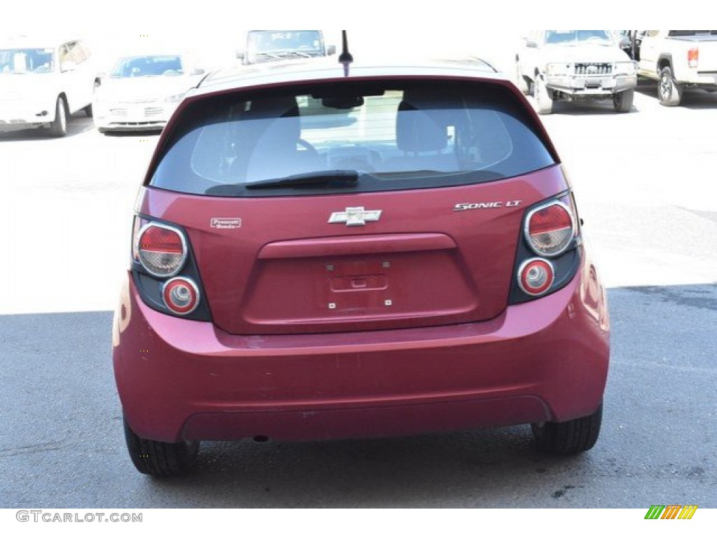 2012 Sonic LT Hatch - Crystal Red Tintcoat / Dark Pewter/Dark Titanium photo #5