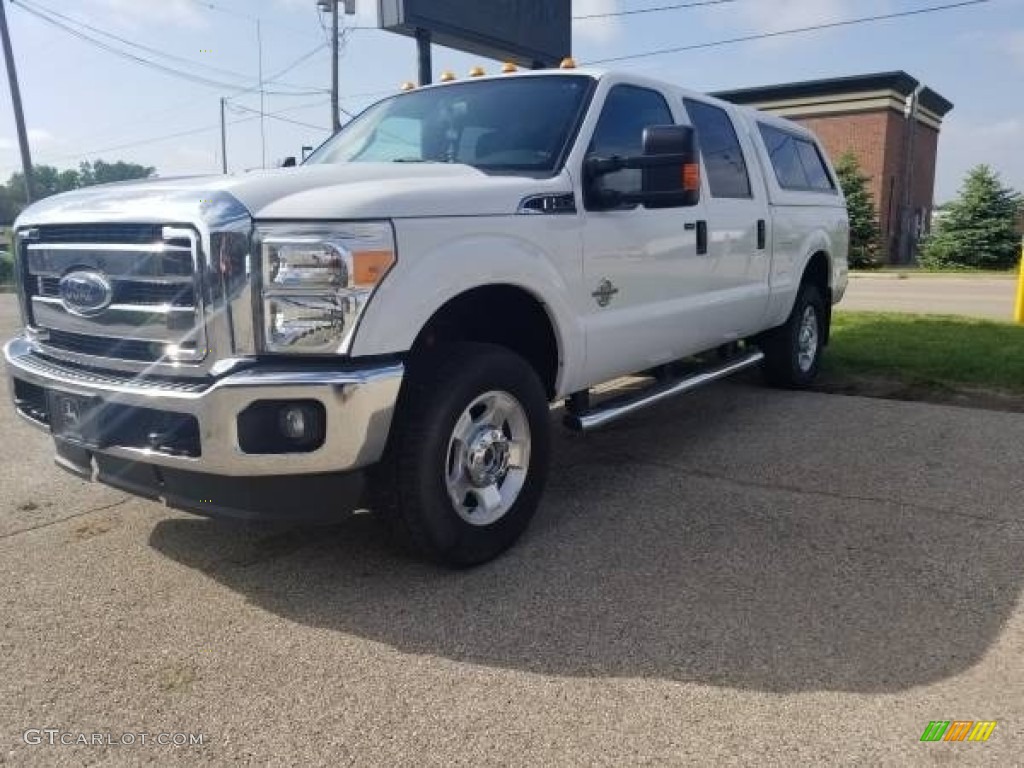 2014 F350 Super Duty XLT Crew Cab 4x4 - Oxford White / Steel photo #3