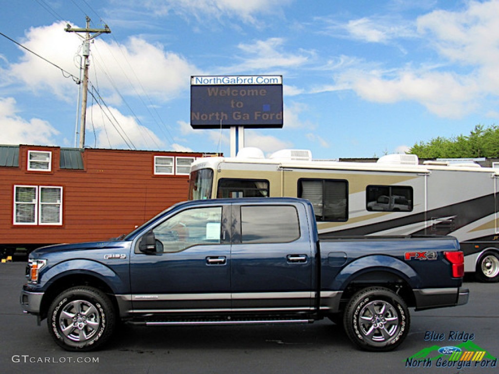 2019 F150 XLT SuperCrew 4x4 - Blue Jeans / Earth Gray photo #2