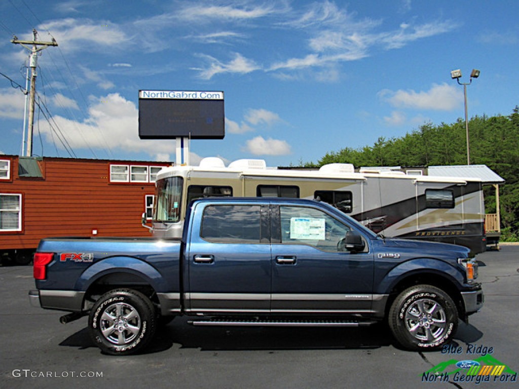 2019 F150 XLT SuperCrew 4x4 - Blue Jeans / Earth Gray photo #6