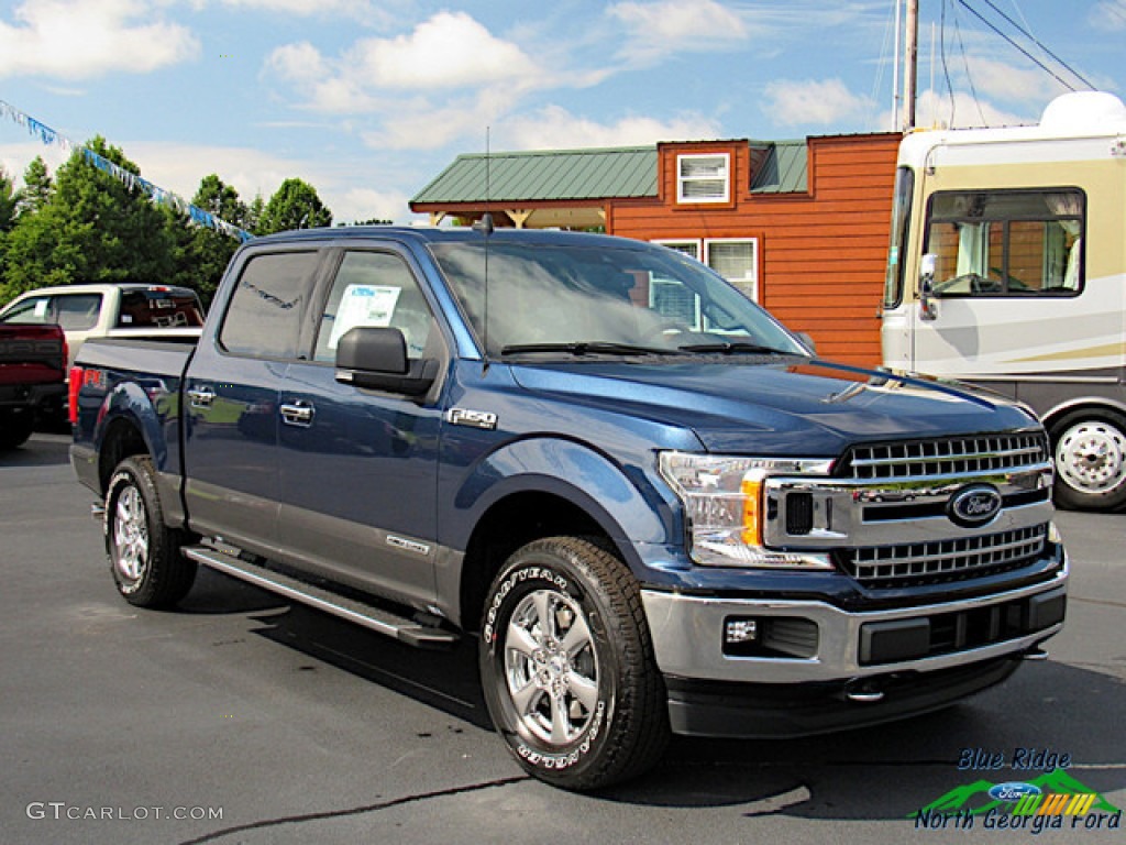 2019 F150 XLT SuperCrew 4x4 - Blue Jeans / Earth Gray photo #7