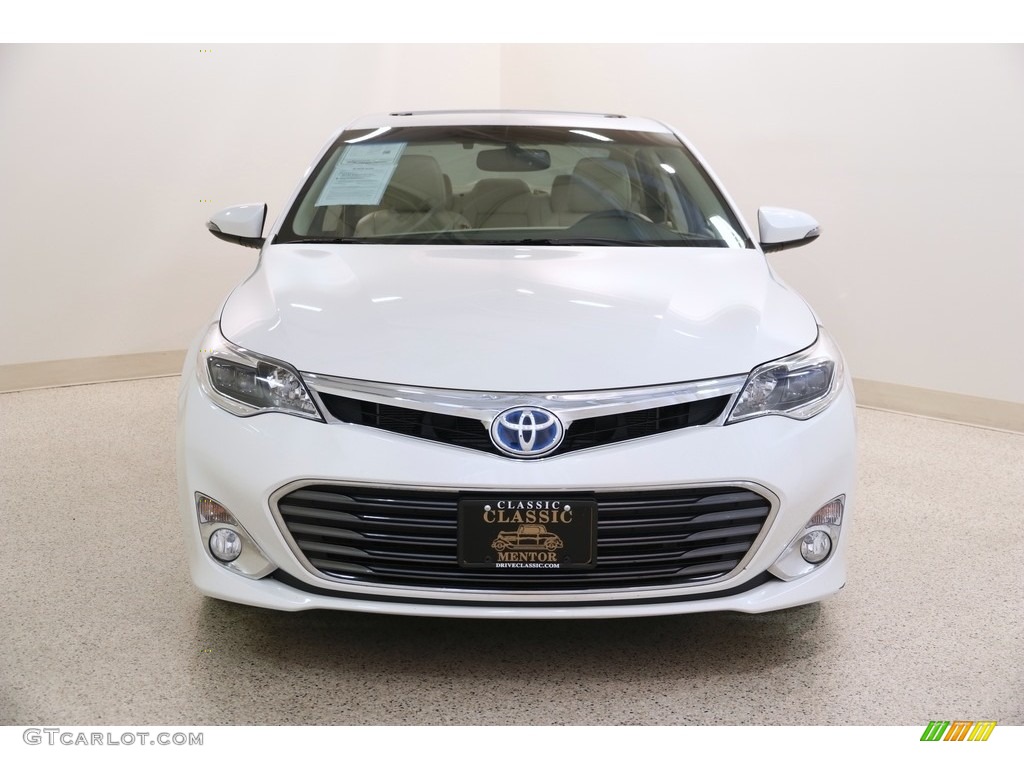 2014 Avalon Hybrid XLE Touring - Blizzard Pearl / Almond photo #2
