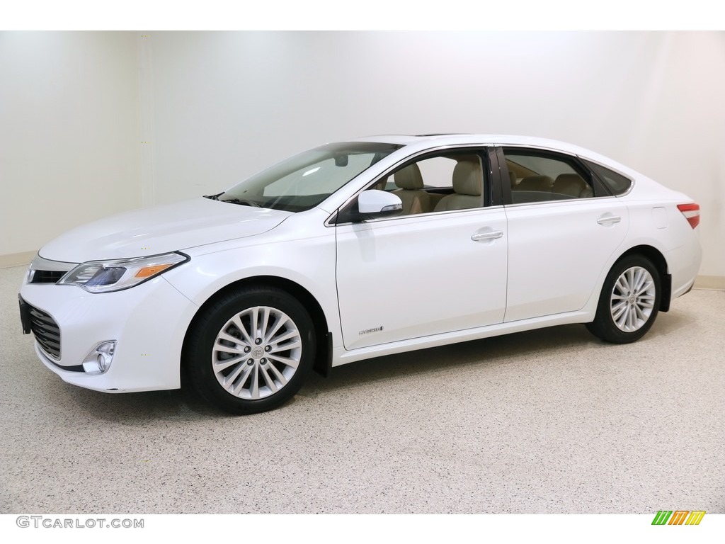 2014 Avalon Hybrid XLE Touring - Blizzard Pearl / Almond photo #3