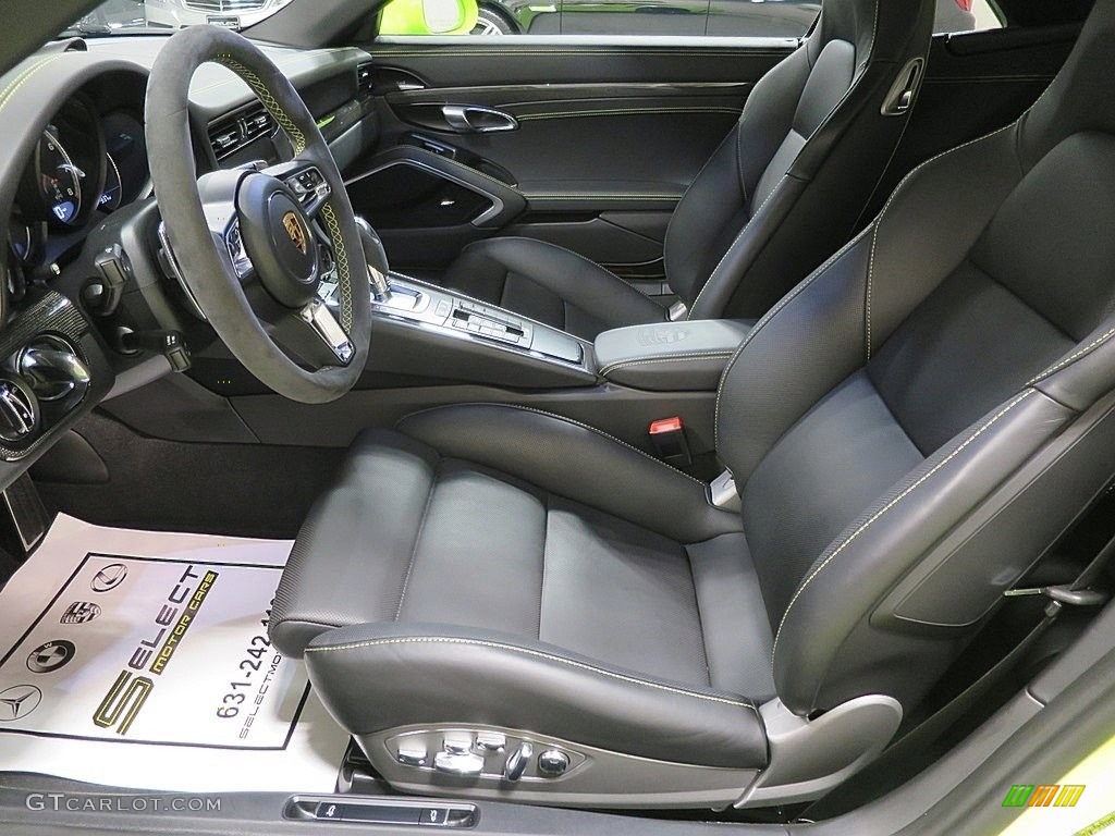 Black/Acid Green Interior 2018 Porsche 911 Turbo S Cabriolet Photo #134746197