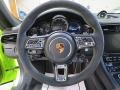 2018 Porsche 911 Black/Acid Green Interior Steering Wheel Photo