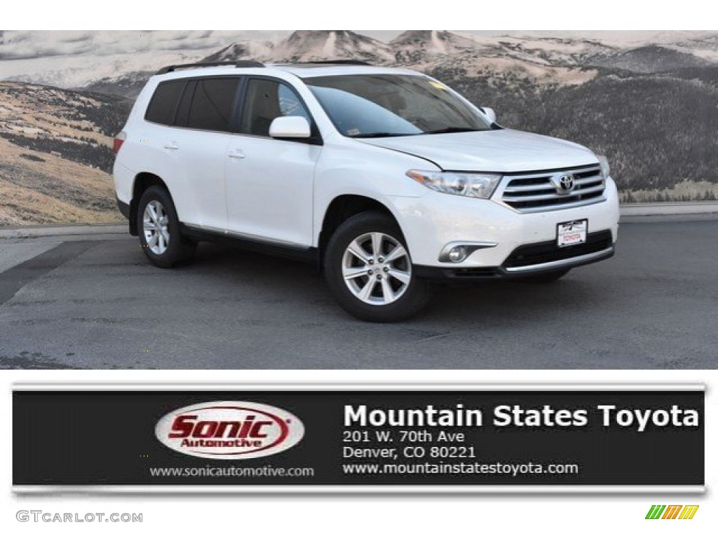 2011 Highlander SE 4WD - Blizzard White Pearl / Black photo #1