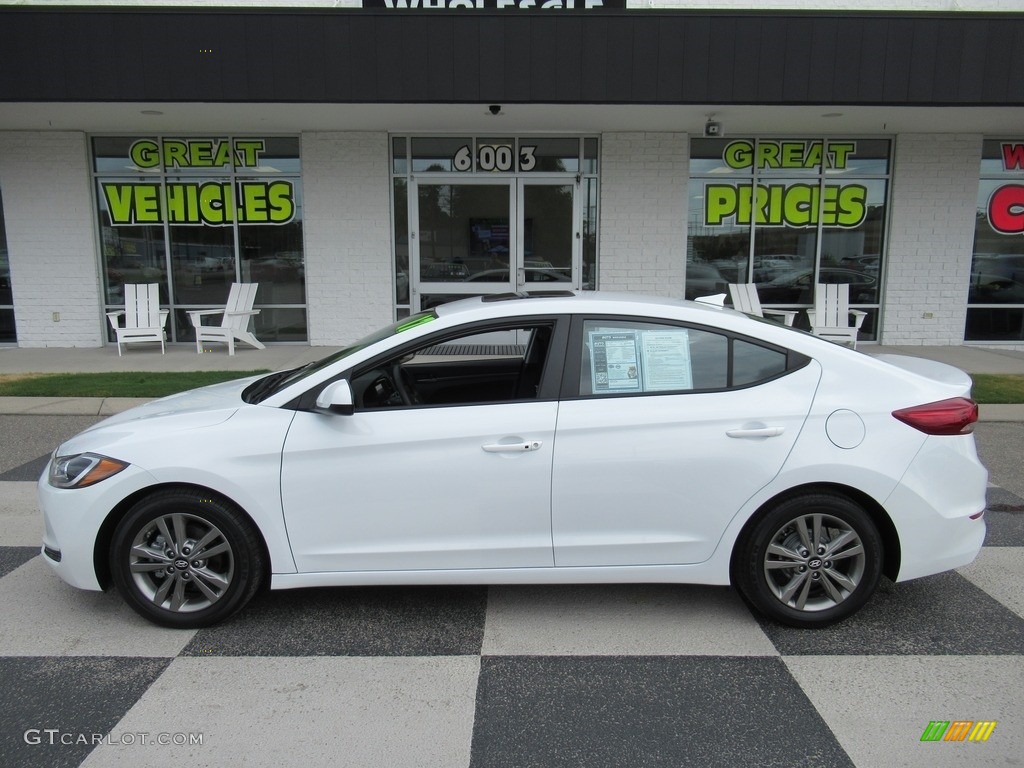 White Hyundai Elantra