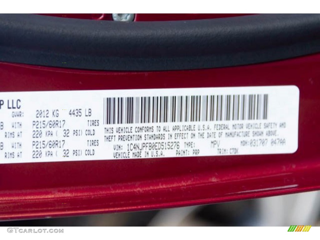 2014 Patriot Latitude - Deep Cherry Red Crystal Pearl / Dark Slate Gray/Light Pebble photo #35