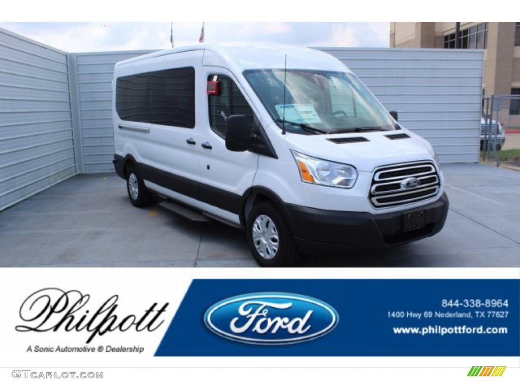 2019 Transit Passenger Wagon XLT 350 MR Long - Oxford White / Charcoal black photo #1