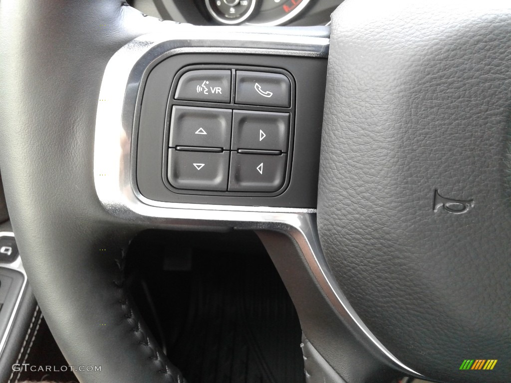 2019 Ram 2500 Laramie Crew Cab 4x4 Black Steering Wheel Photo #134760975