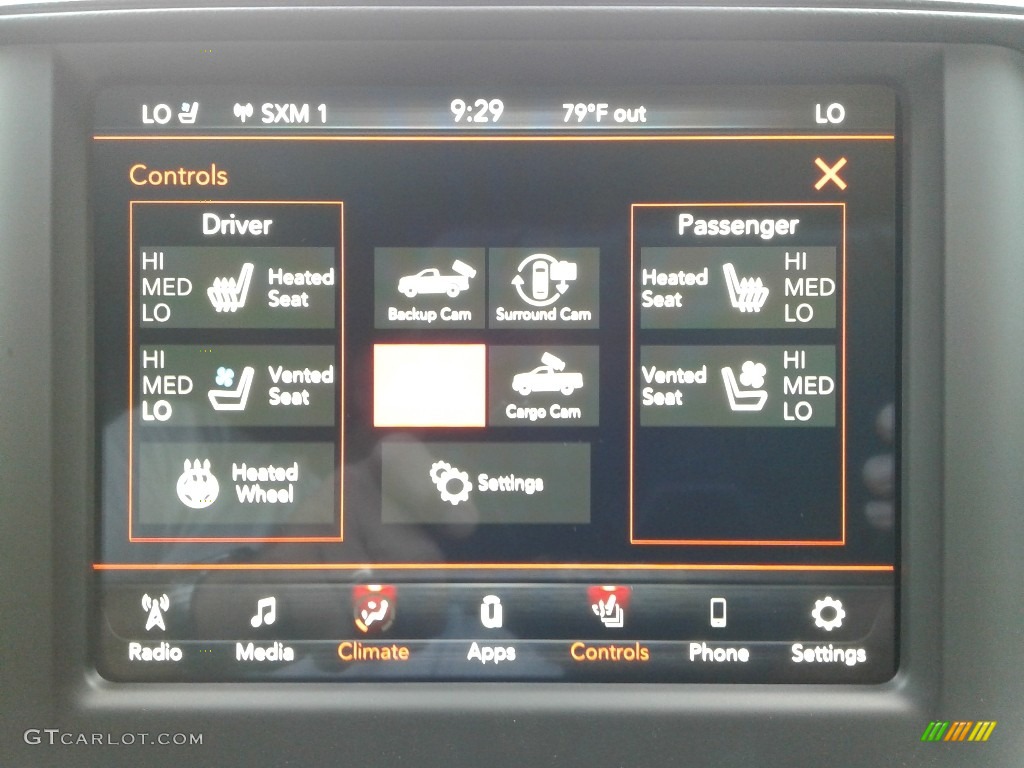 2019 Ram 2500 Laramie Crew Cab 4x4 Controls Photo #134761137