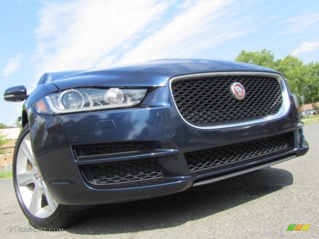 2017 XE 25t Premium - Dark Sapphire Blue / Light Oyster photo #1