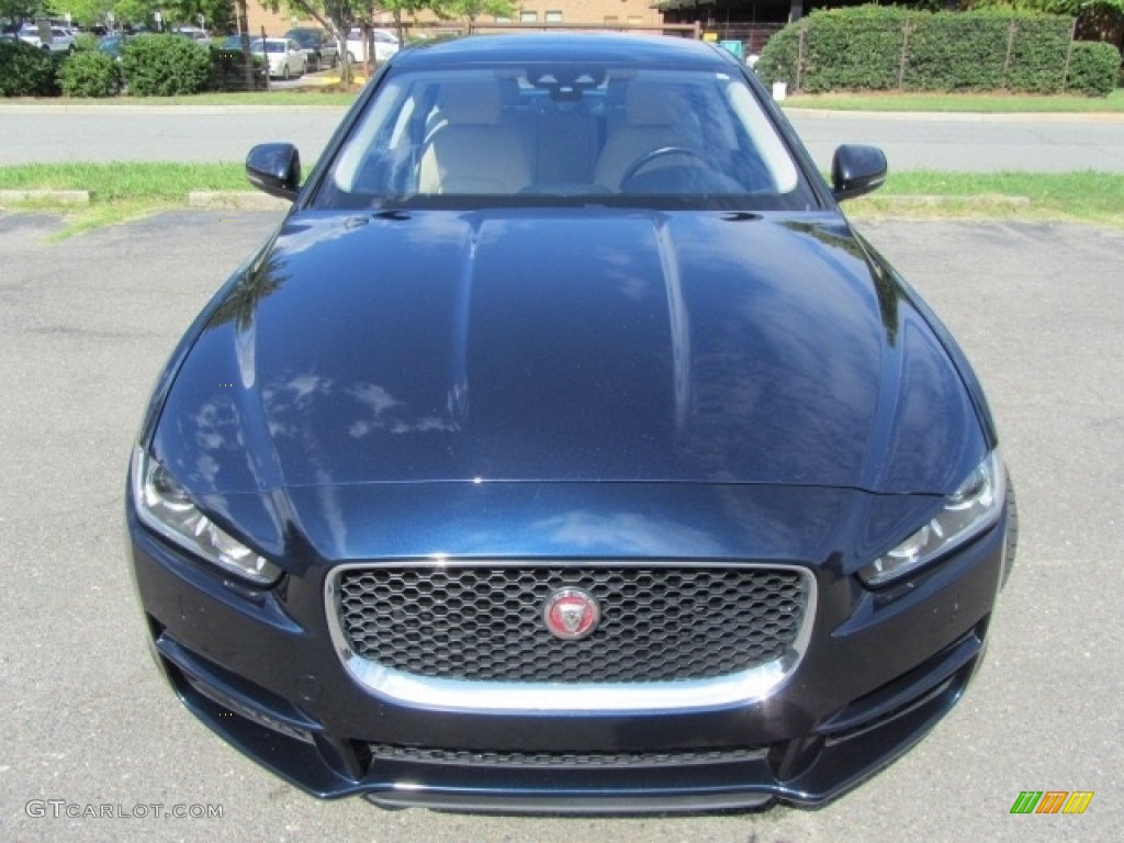 2017 XE 25t Premium - Dark Sapphire Blue / Light Oyster photo #5