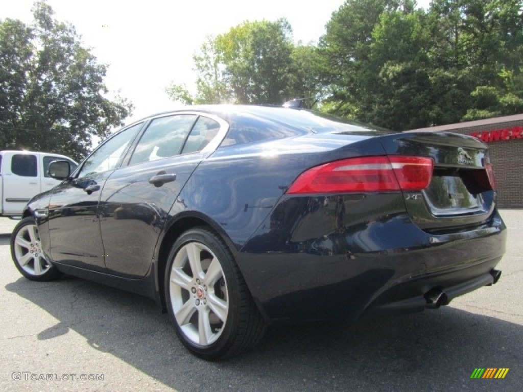 2017 XE 25t Premium - Dark Sapphire Blue / Light Oyster photo #8
