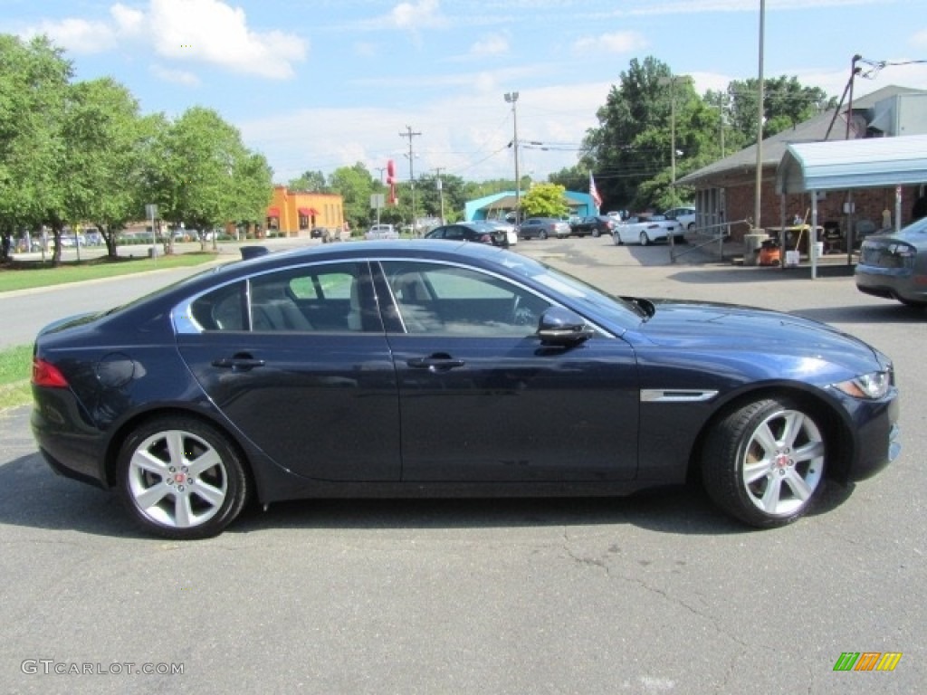 2017 XE 25t Premium - Dark Sapphire Blue / Light Oyster photo #11