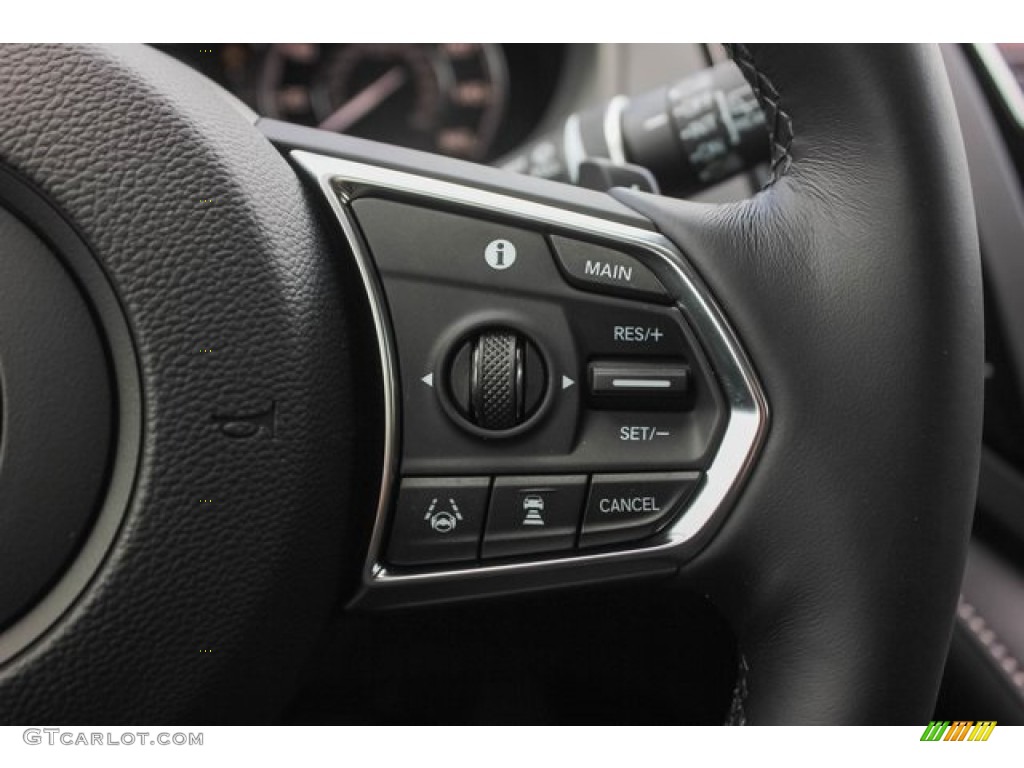 2020 Acura RDX Advance AWD Ebony Steering Wheel Photo #134765133